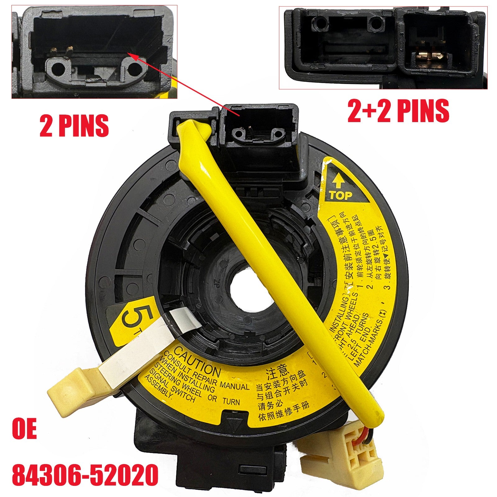 Steering Wheel Reel Clock Spring 84306-52020 for TOYOTA ECHO 2000-2003