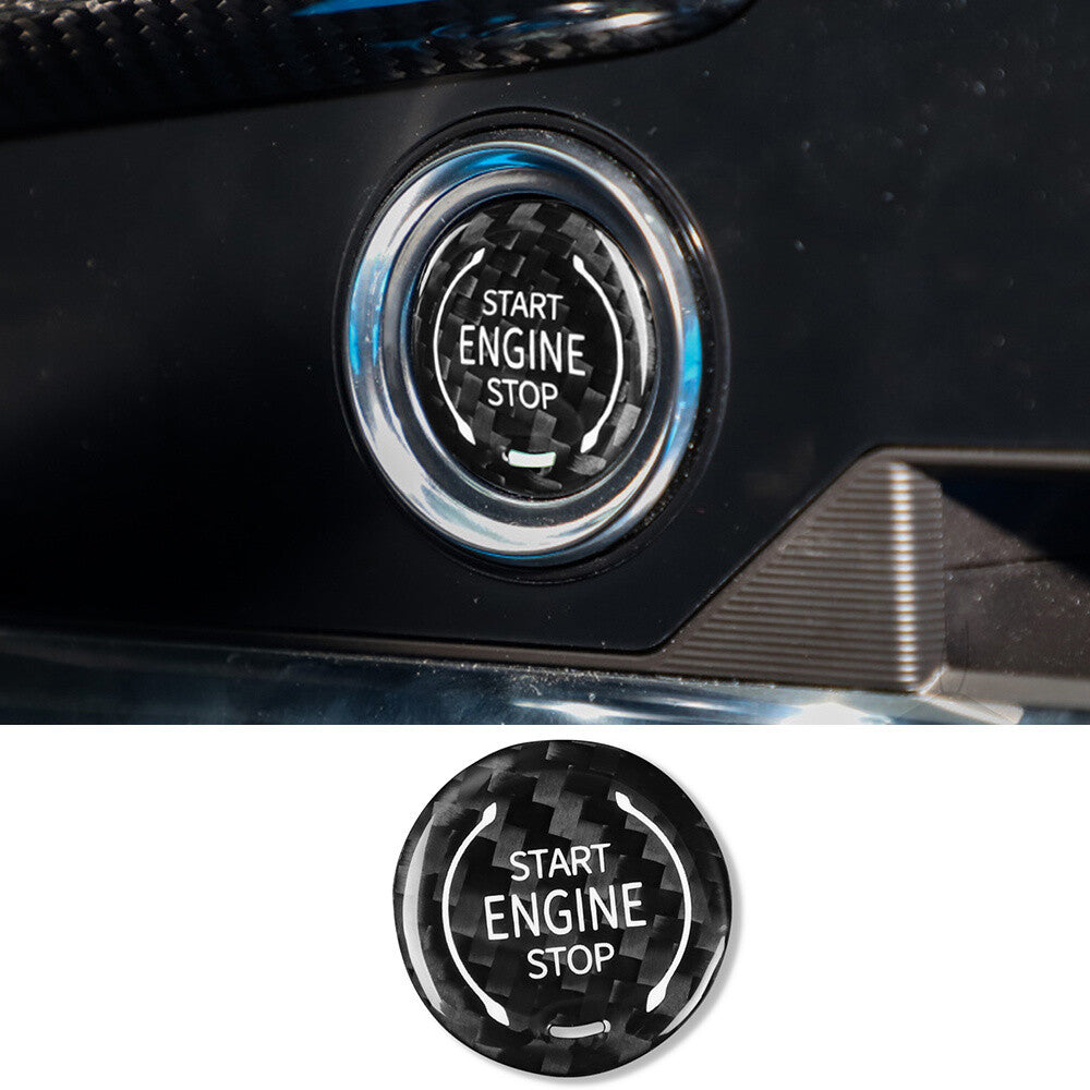 Carbon Fiber Engine Start Stop Button Cover for Chevrolet for Corvette C8 2020-2023