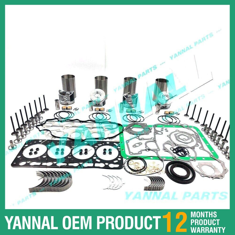 V3300 V3300-DI-T Overhaul Engine Reconstruction Kit (57mm Pistons) for Kubota
