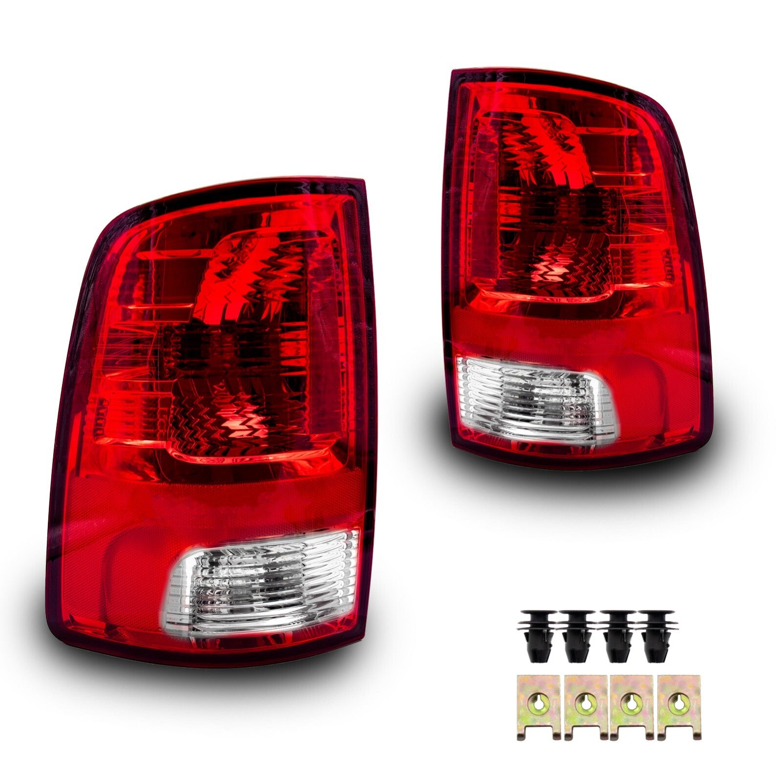 2009-2020 for Dodge for Ram 1500 2500 3500 with a pair of rear brake lights and taillights.