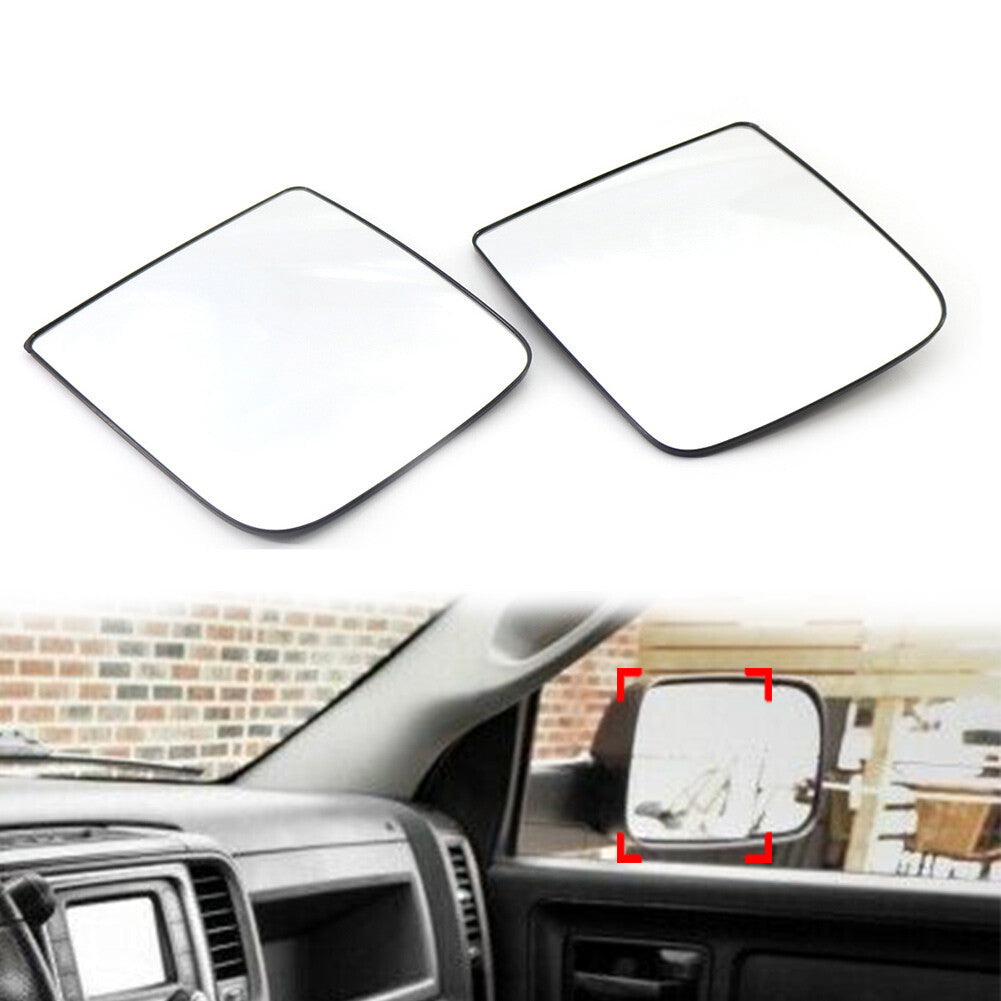 Pair Of Upper Towing Mirror Glass for Dodge for Ram Pickup Truck