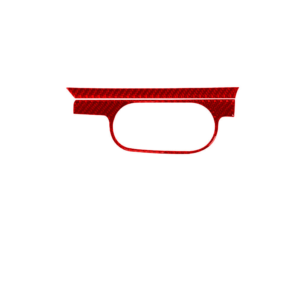 2X Red Carbon Fiber Lighting Control Frame Cover Trim for Porsche 718 2016-2022
