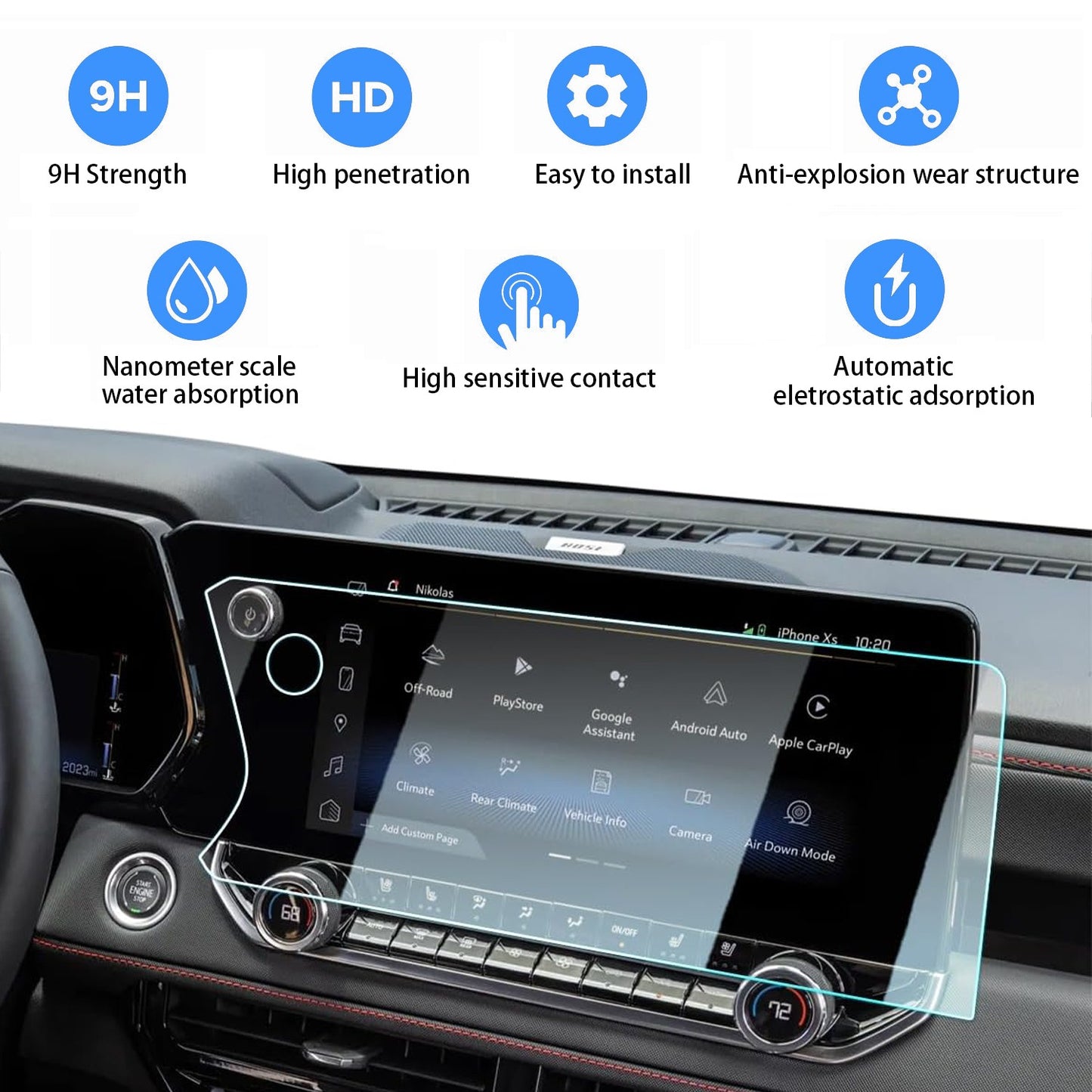 For 2023-2025 for GMC for Canyon 11.3inches Car Touch Screen Protector Tempered Glass