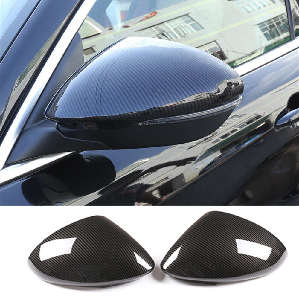 Carbon Fiber ABS Side Rearview Mirror Caps Cover for Alfa Romeo for Stelvio 2017-22