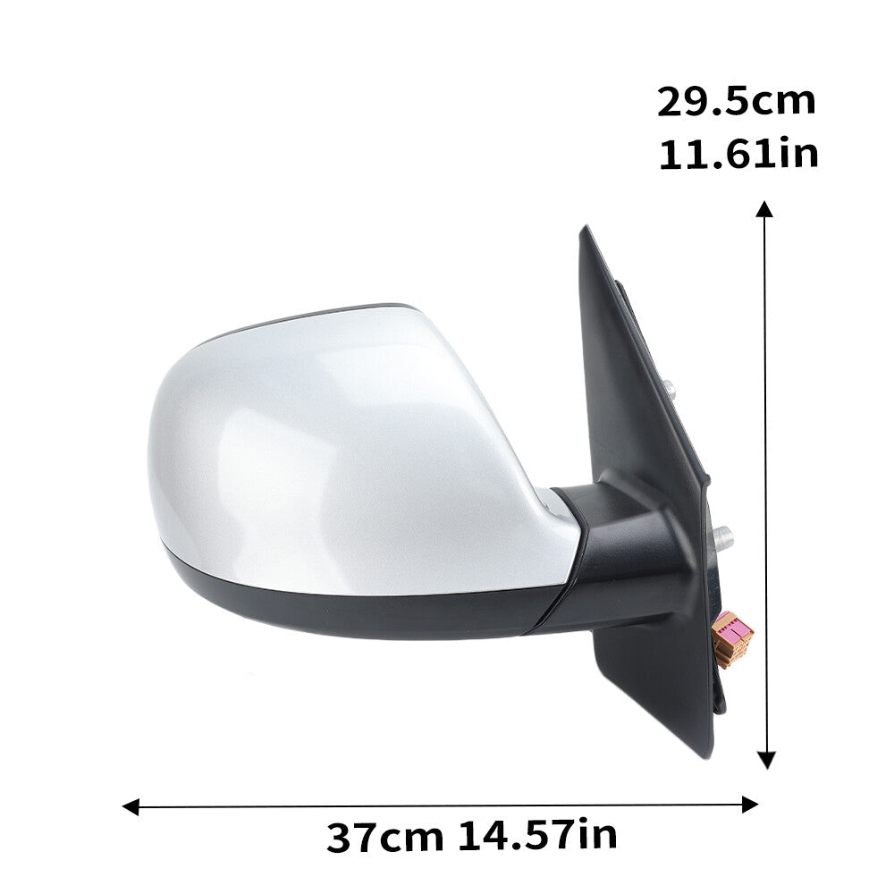 F¨¹r for VW T5 Transporter 2010-2015 Au?enspiegel R¨¹ckspiegel Silber Rechts 7 Draht