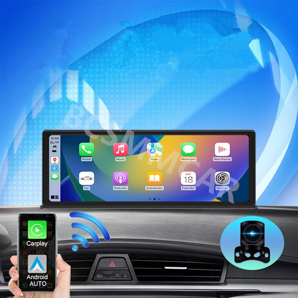 11in WIFI Car Touch Screen Dash Cam Recorder Carplay Android Auto Night Vision