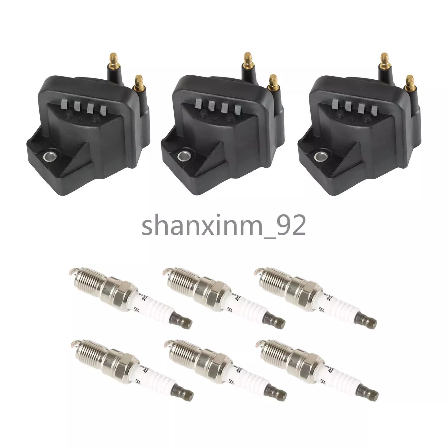 3pcs Ignition Coils+ 6pcs Iridium Spark Plug for 2005-2009 for Buick Allure DR39