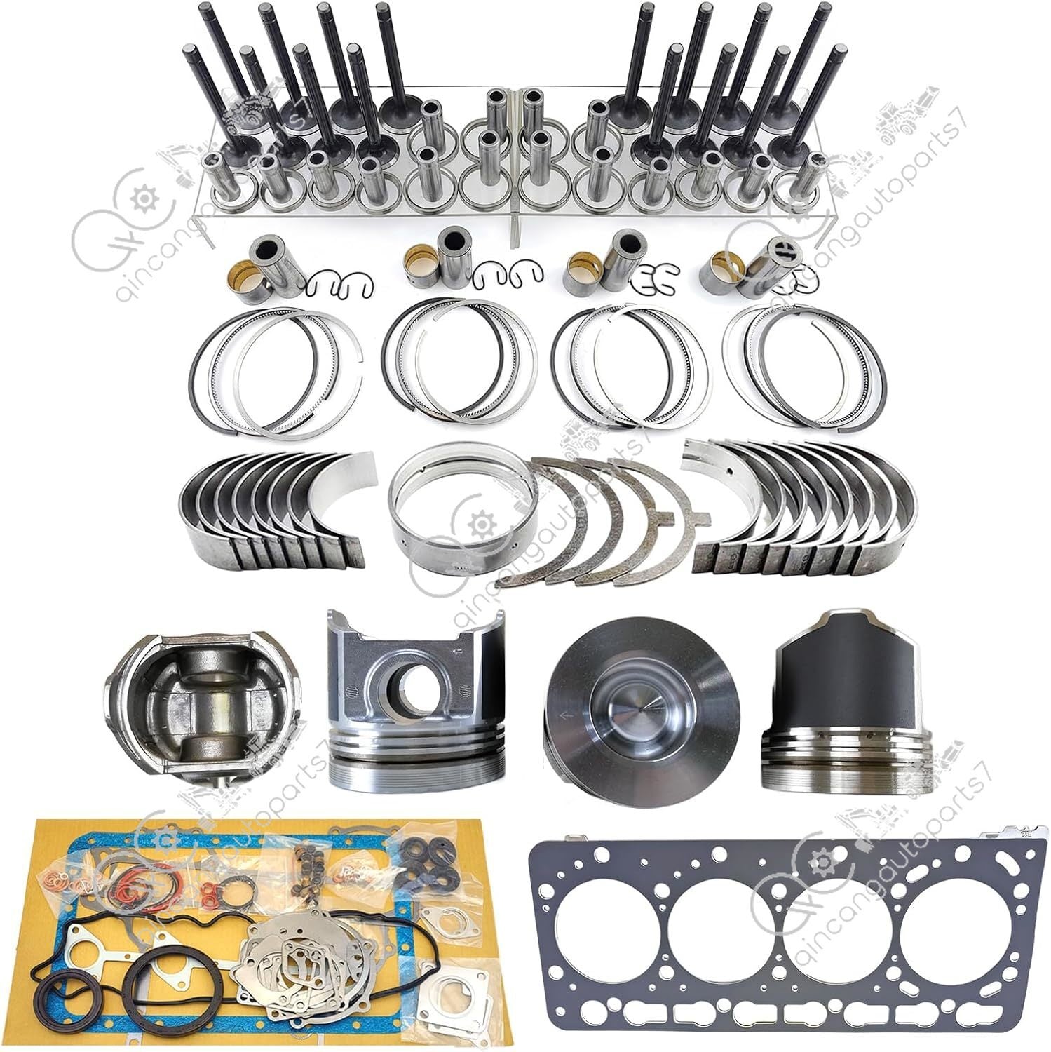 Overhaul Rebuild Kit for Kubota Engine V3300 V3300T Bobcat Loader A300 S220 S250