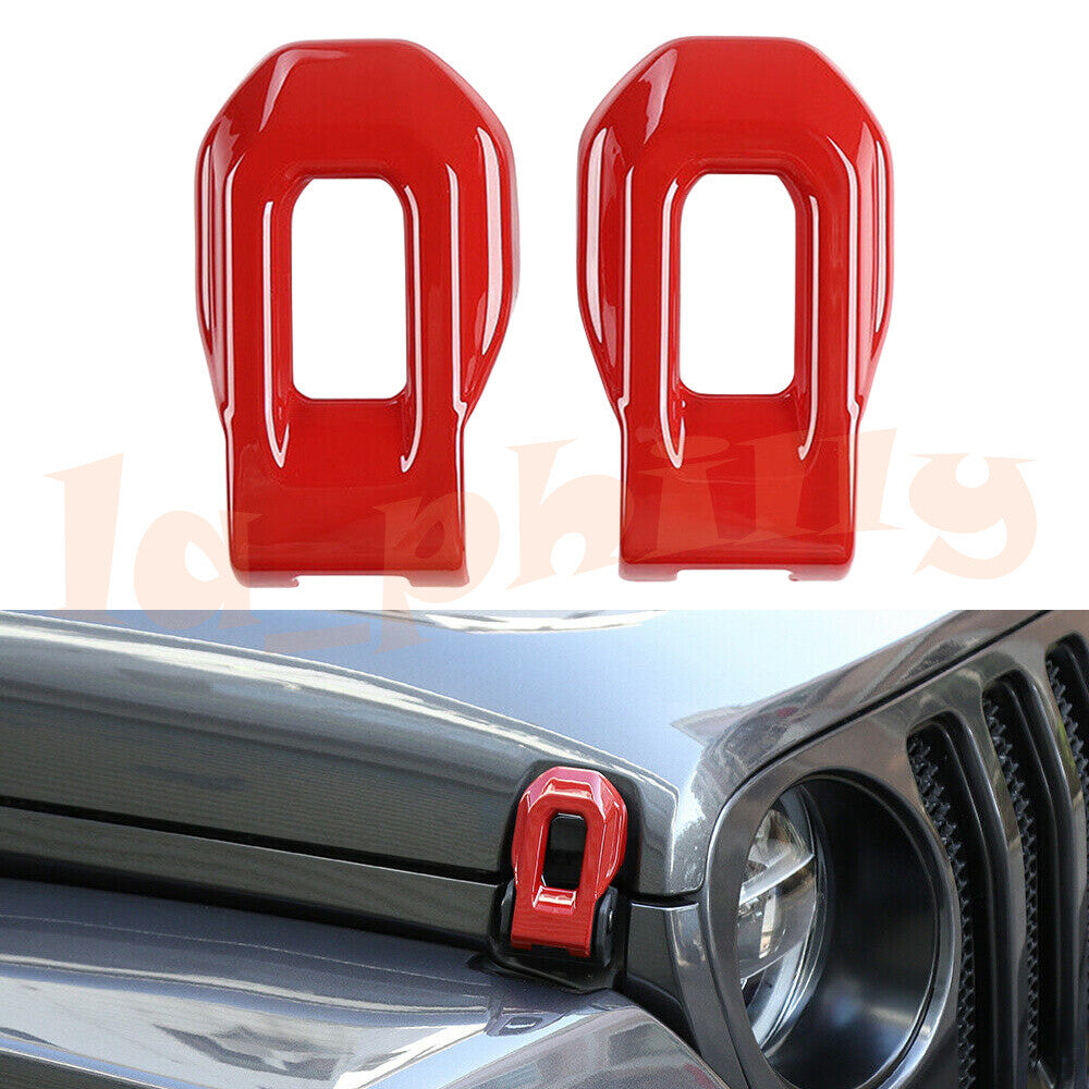 Engine Hood Lock Latch Buckle Cover Trim For 18-21 for Jeep for Wrangler JL Gladiator JT