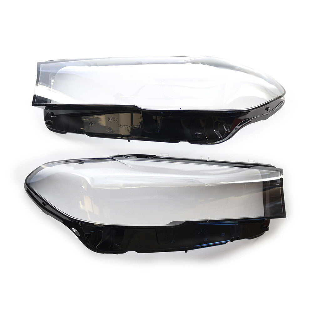 2x Headlight Clear Headlamp Lens Cover for BMW 5 Series G30 2020-2022