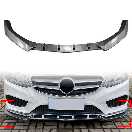 Front Bumper Lip Spoiler Kit for Mercedes-Benz E Class W212 E200 E220 13-15 14