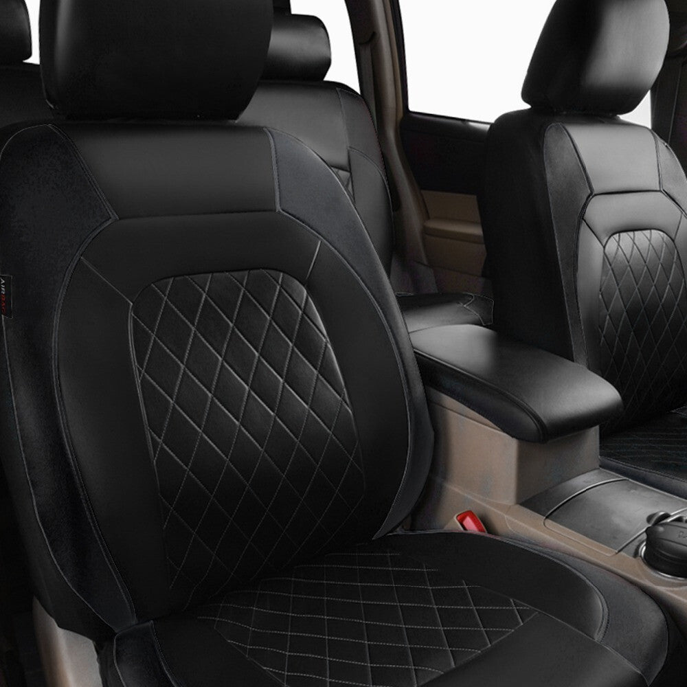 Front Car for Seat Covers Protectors PU Leather W/Headrest Covers Fit for Ford Focus