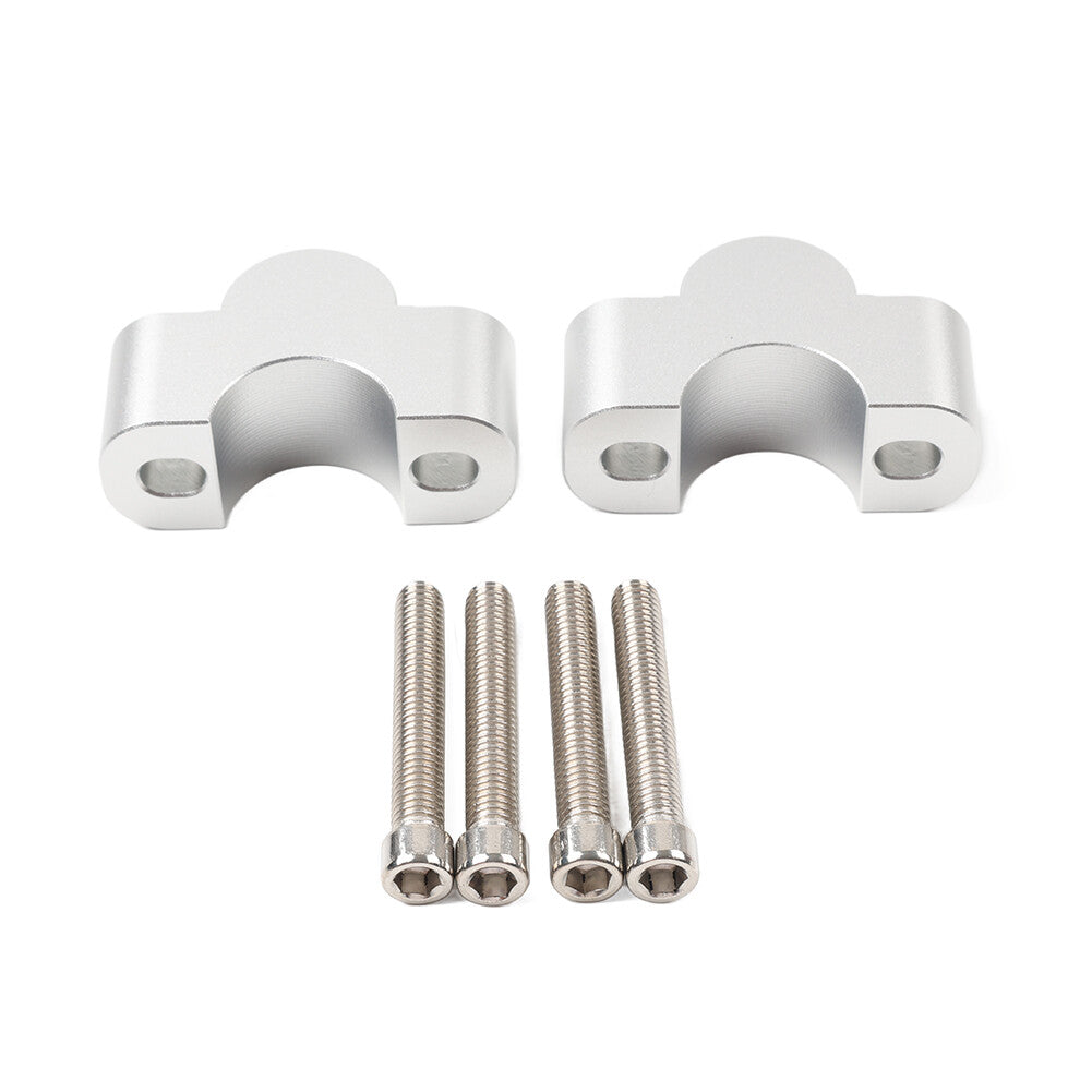 Handlebar Riser Lift Kit Clamps 1 Bar 25mm Height Silver for Suzuki for Kawasaki