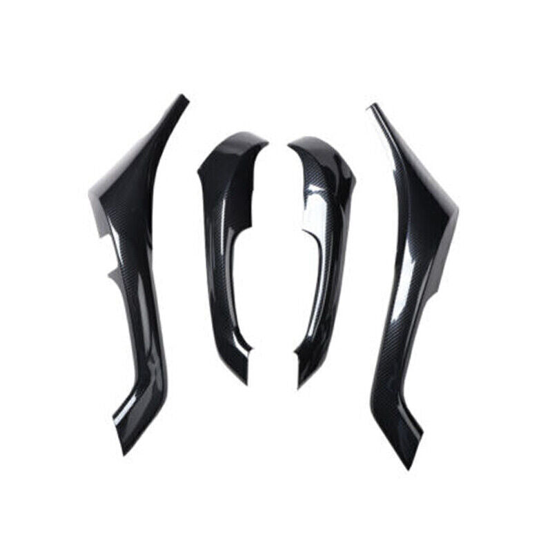 Carbon fiber exterior interior door armrest cover trim, 4 pieces, for Acura TSX 2009-2014.