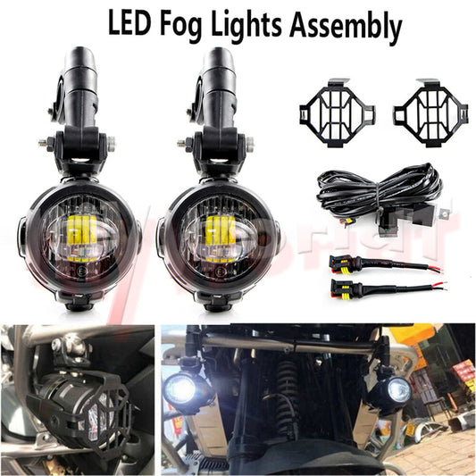 Fit For YZF R1 R3 R6 MT03 MT07 MT09 FZ FJR XJR FZR SZR LED Fog Lights Auxiliary