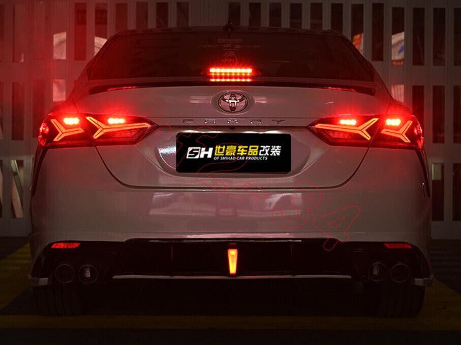 LED rear left and right taillight signals are dynamically applicable to for Toyota for Camry 2018 - 2023.