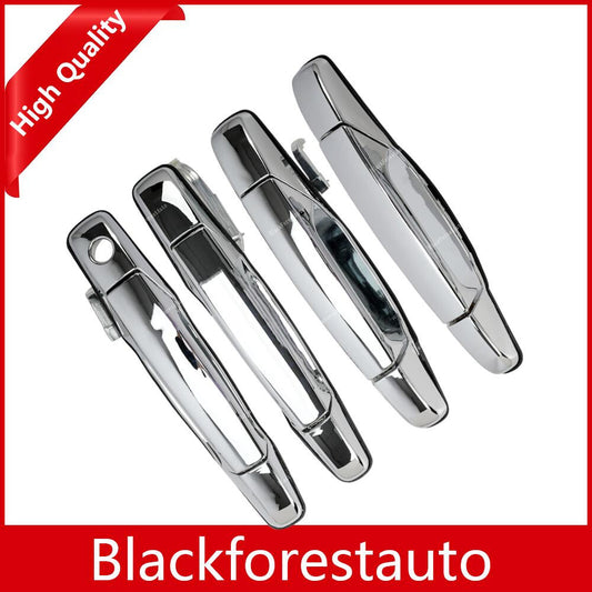 4X Chrome Outside Door Handle for Chevy Avalanche Silverado Suburban Tahoe 07-13
