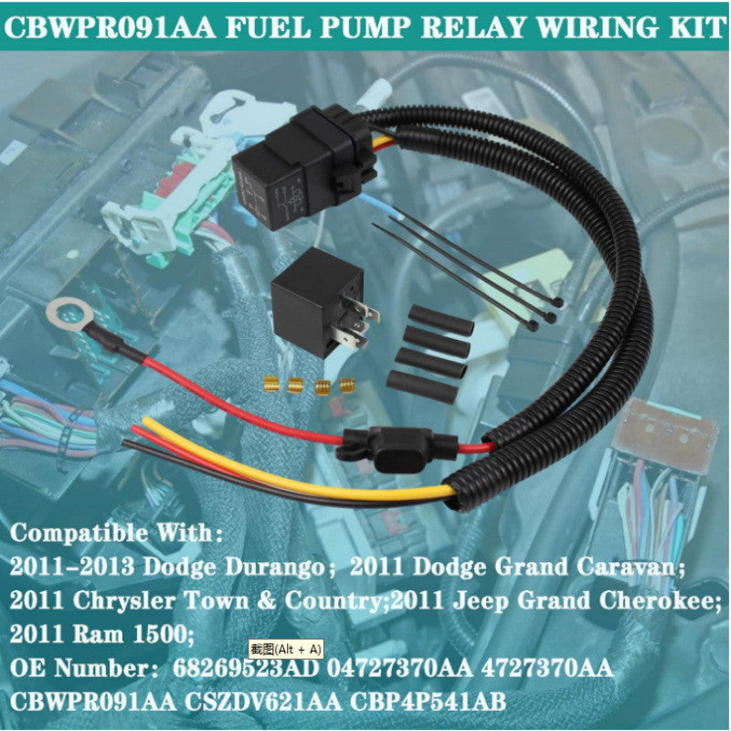 Fuel Pump Relay Wiring Kit 68269523AD For 2011-13 for Jeep for Dodge for Chrysler for Ram 1500