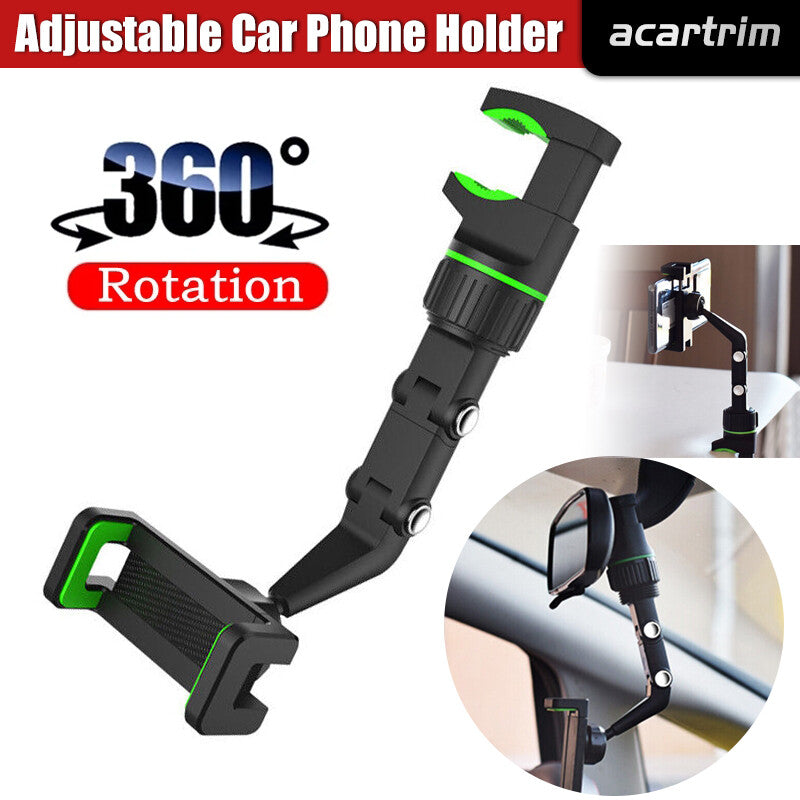 Phone Holder Car Rearview Mirror Mount Multifunctional Adjustable 360¡ã Rotation