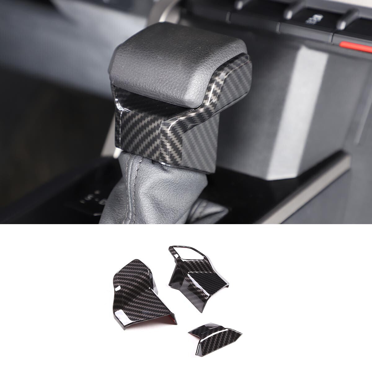 Oak grain ABS cup holder trim panel suitable for Toyota Tundra 2022 Sequoia 2023