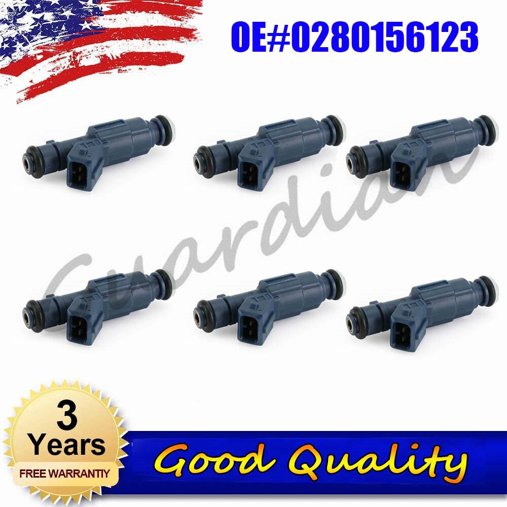 6x Fuel Injector 0280156123 for Ford Territory SYII SY LTD BF BA Falcon BF BA