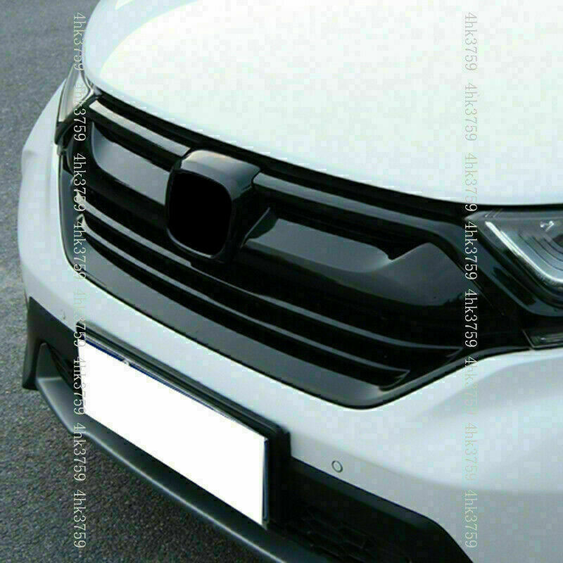 Piano Black Car Front Grille Grill Cover Moulding Trim for Honda CR-V 2017-2022