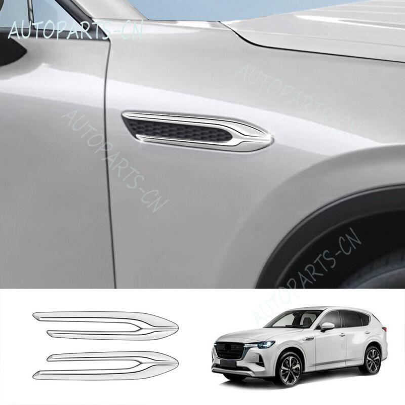 Suitable for Mazda CX60 2022 - 2023 ABS Chrome Side Door Vent Fender Side Wing Trim Covers