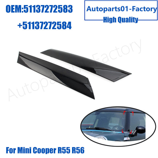 1Pair Front Left+Right Windshield A Pillar Trim for Mini Cooper R55 R56
