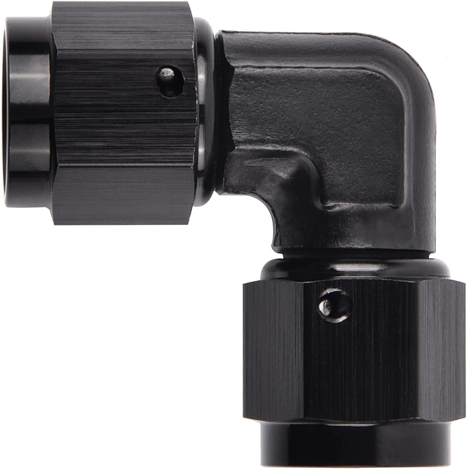 6AN female to 6AN female 90-degree rotary coupler connector adapter aluminum