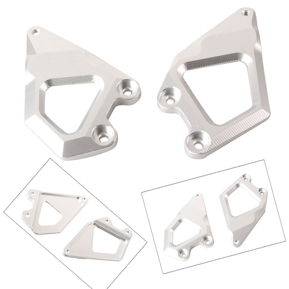 for BMW 2013 2014 R1200GS Silver Footrest Protector Foot Pegs Heel Guard Plates