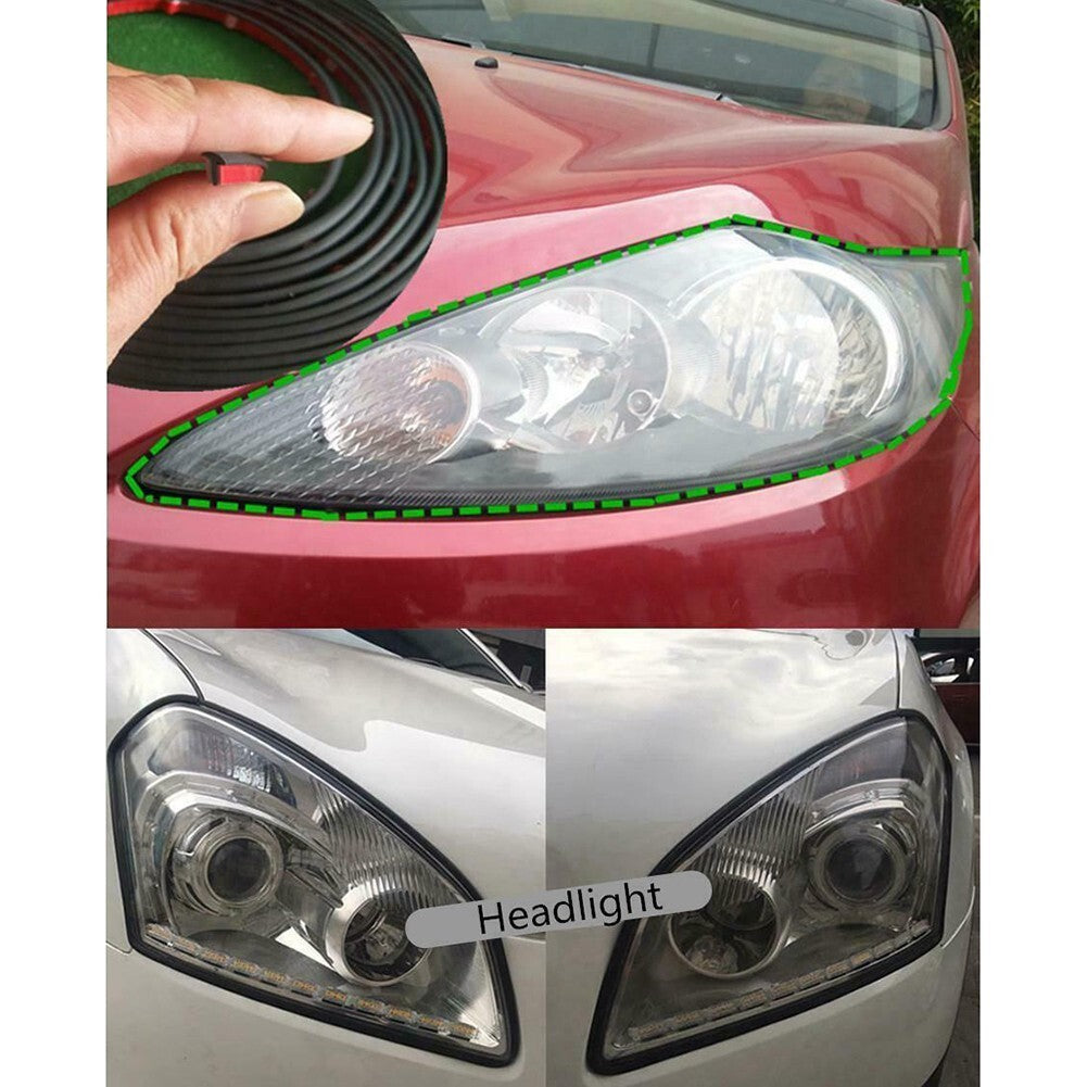 Weatherstrip Sealing Strip 2 Meter For Car Front Rear Bumper Lip Headlight