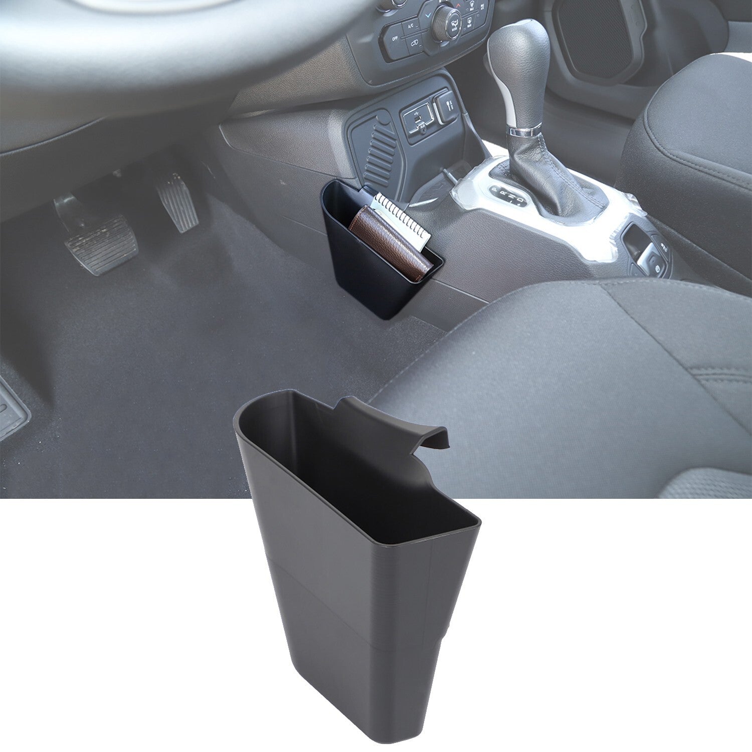 Shifter Storage Box for Jeep Renegade 2015-2018 Interior Parts Accessories Black