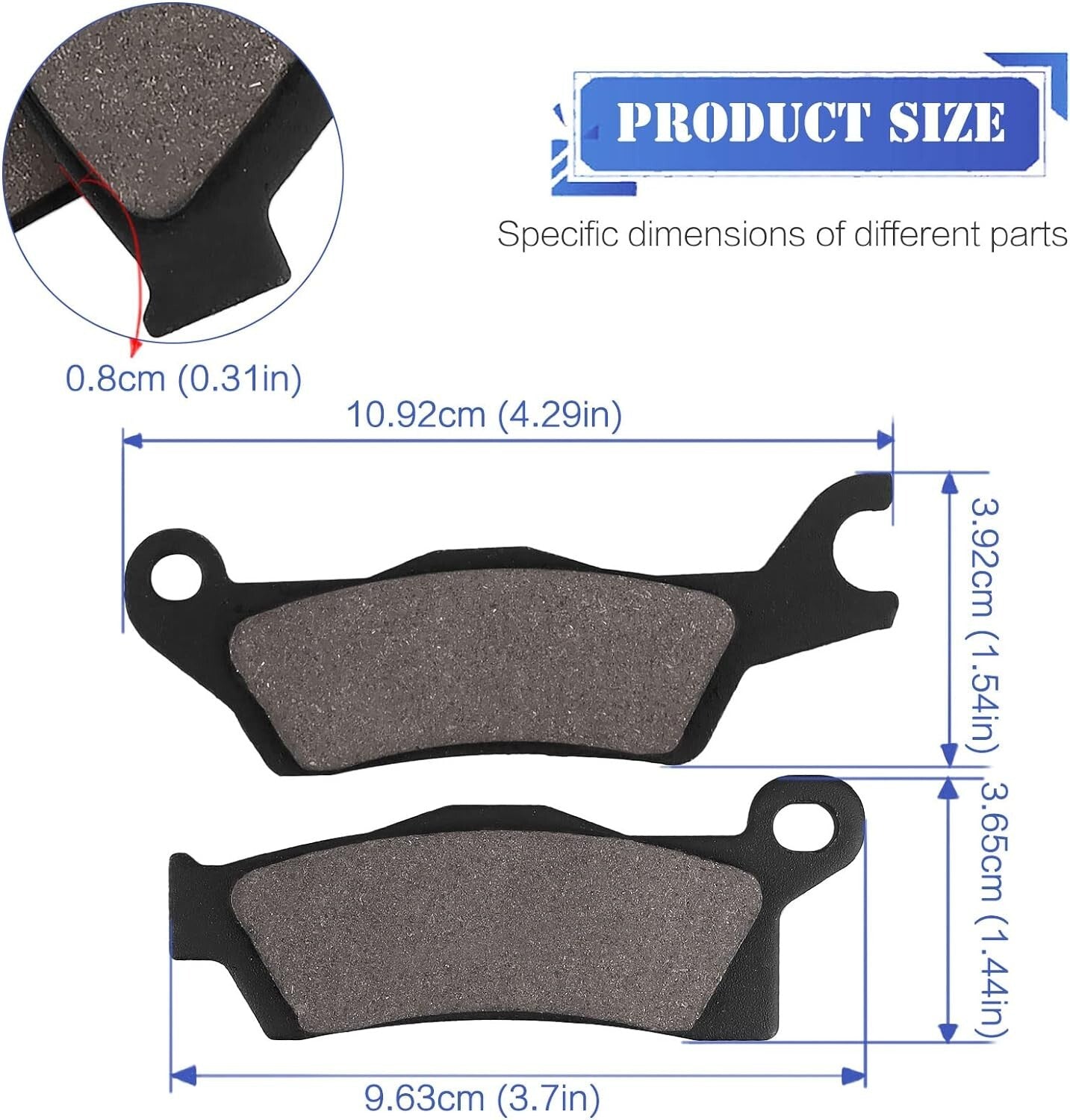 Brake Pads for Can-Am Outlander 1000 500 650 800 R 4x4 STD Max 450 800 EFI STD