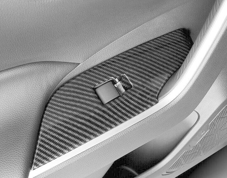 Carbon Fiber Grain Glass Window Lifting Panel Cover for Toyota RAV4 2019-2023