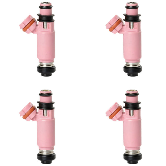 Set of4 New Pink 565cc Fuel Injectors 16611AA370 for Subaru STI WRX Forester