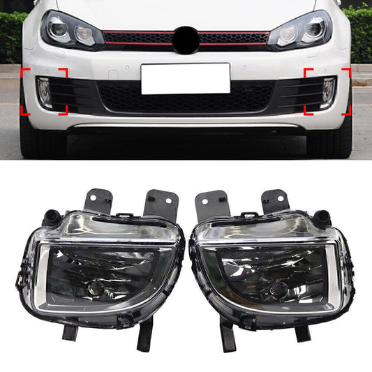 Pair Front Bumper Fog Light Lamp for VW for Golf for Jetta GLI MK6