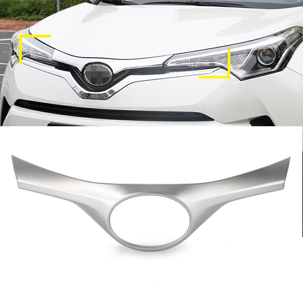 Front Grille Grill Silver Cover Trim Protector ABS Fit for Toyota C-HR CHR 2018