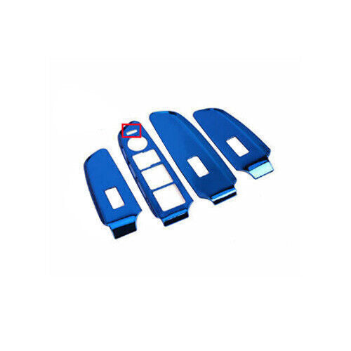 Glass Window Lifting Lock Cover 4 Fit for Kia K3 Forte 2014-2018 Blue Titanium