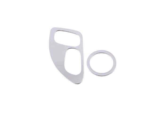 for Cadillac CT4 2020-24 Silver Steel for Seat Adjustment Button Panel Cover Trim 2P