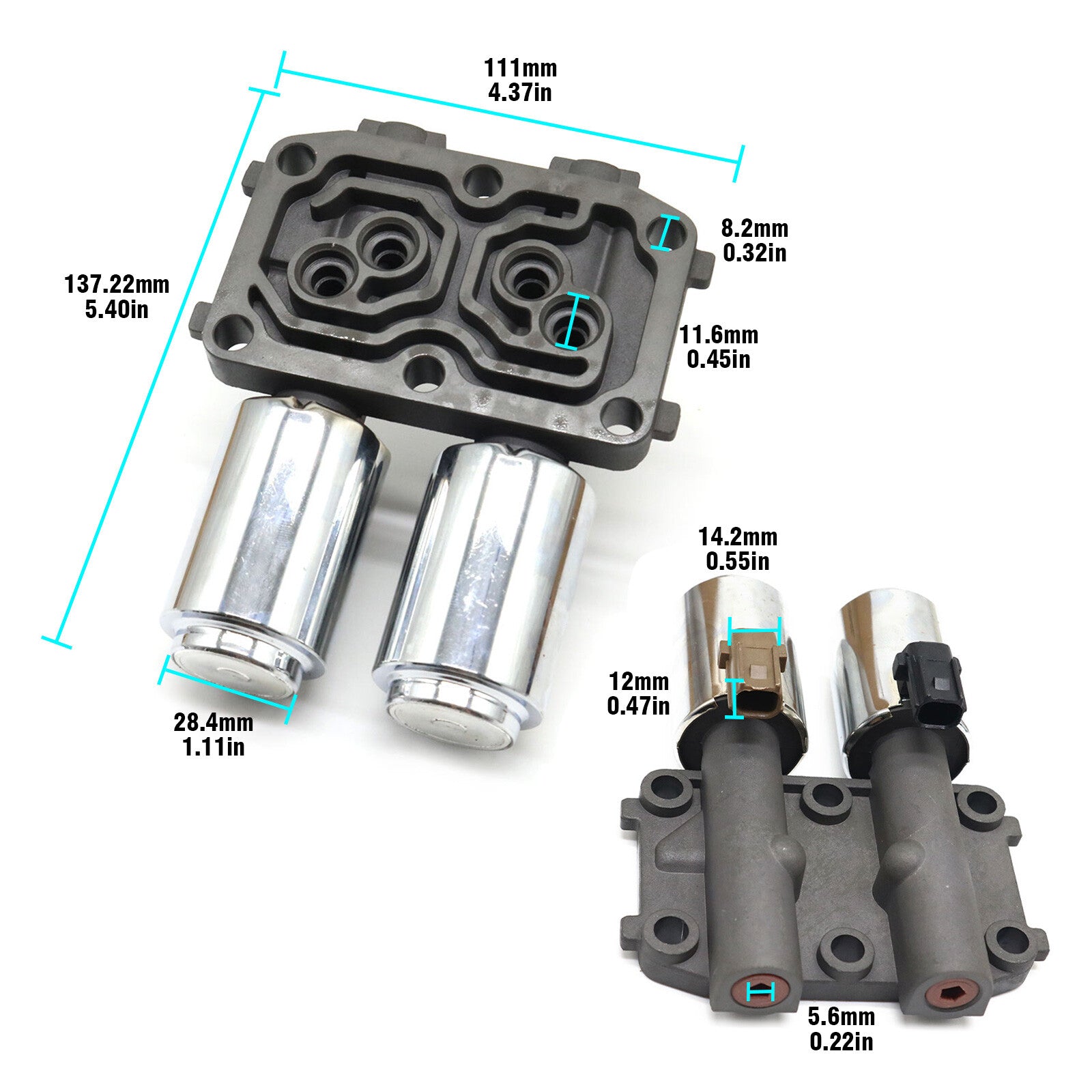 Dual Linear Solenoid 28260-R90-004 A90428G D90428G for Honda CRV Element Accord