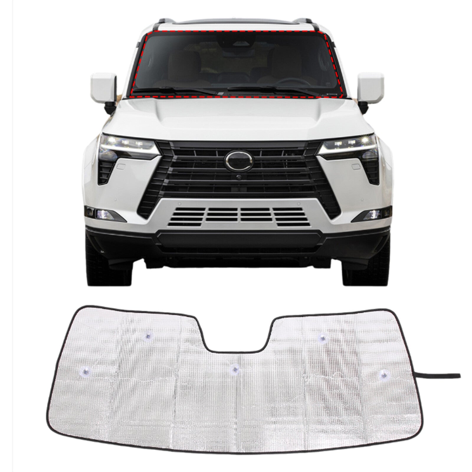 Front windshield sunshade cover for Lexus GX 2024+ UV block EP