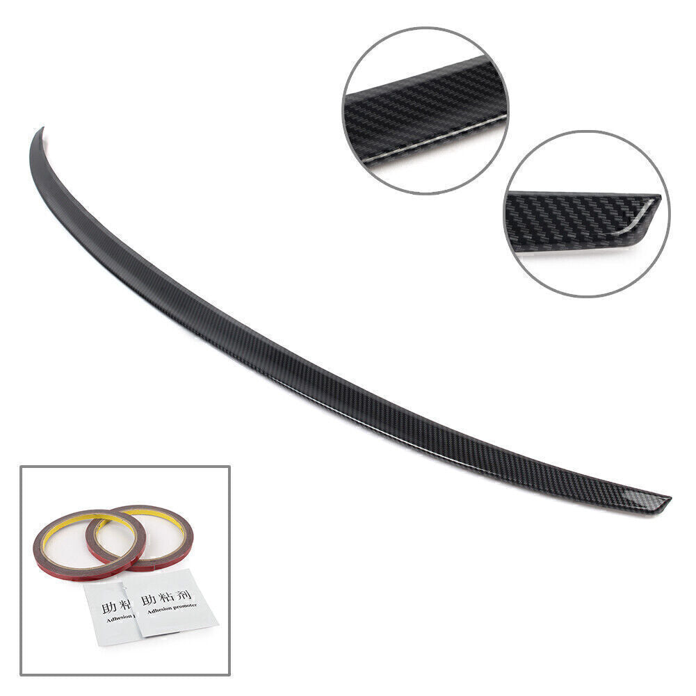 Roof Spoiler Wing Rear Trunk Spoiler Carbon Fiber Black Fit for AUDI A3 2014-2018
