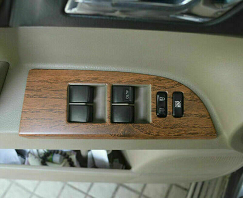 for Toyota Highlander 2008-2013 Wood Grain Window Lift Switch Button Panel Trim