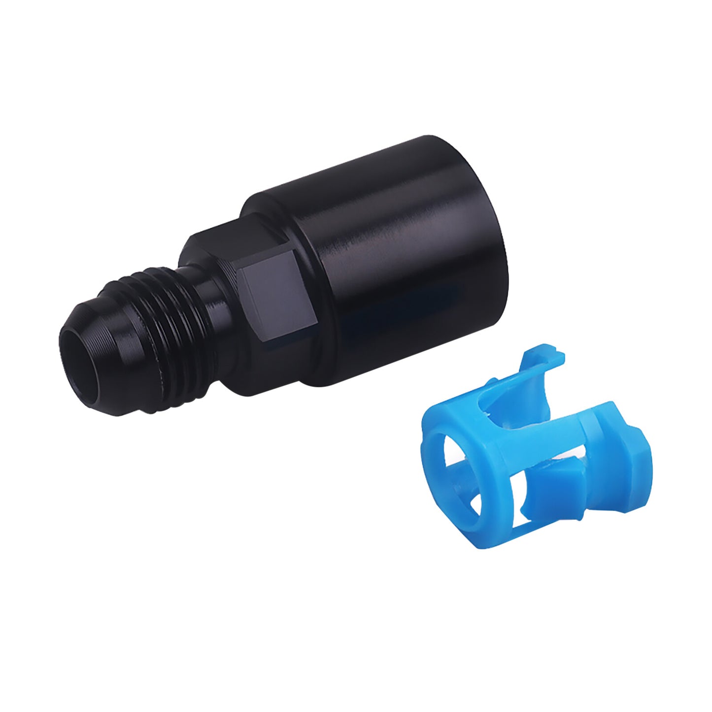 Black+Blue Connect Fuel Rail Line Adapter Durable Replacement For GM LS1/LS3 g