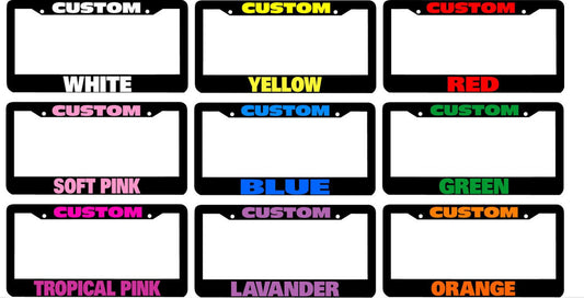 1 Car License Plate Frame Cover Rear Boot 1 Custom Color for Cadillac