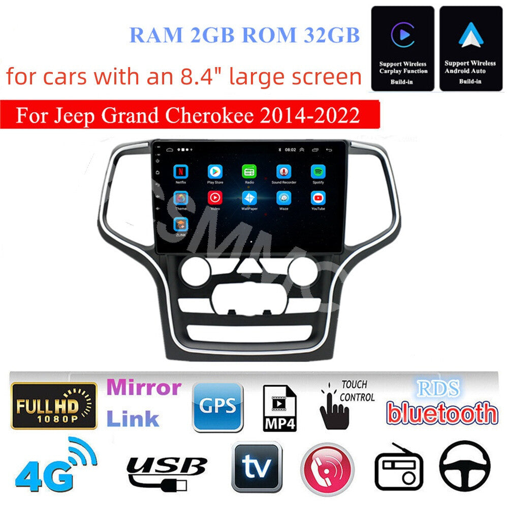 HD Touch Screen Car Stereo Radio GPS DAB+ Fit for Jeep Grand Cherokee 2014-2022
