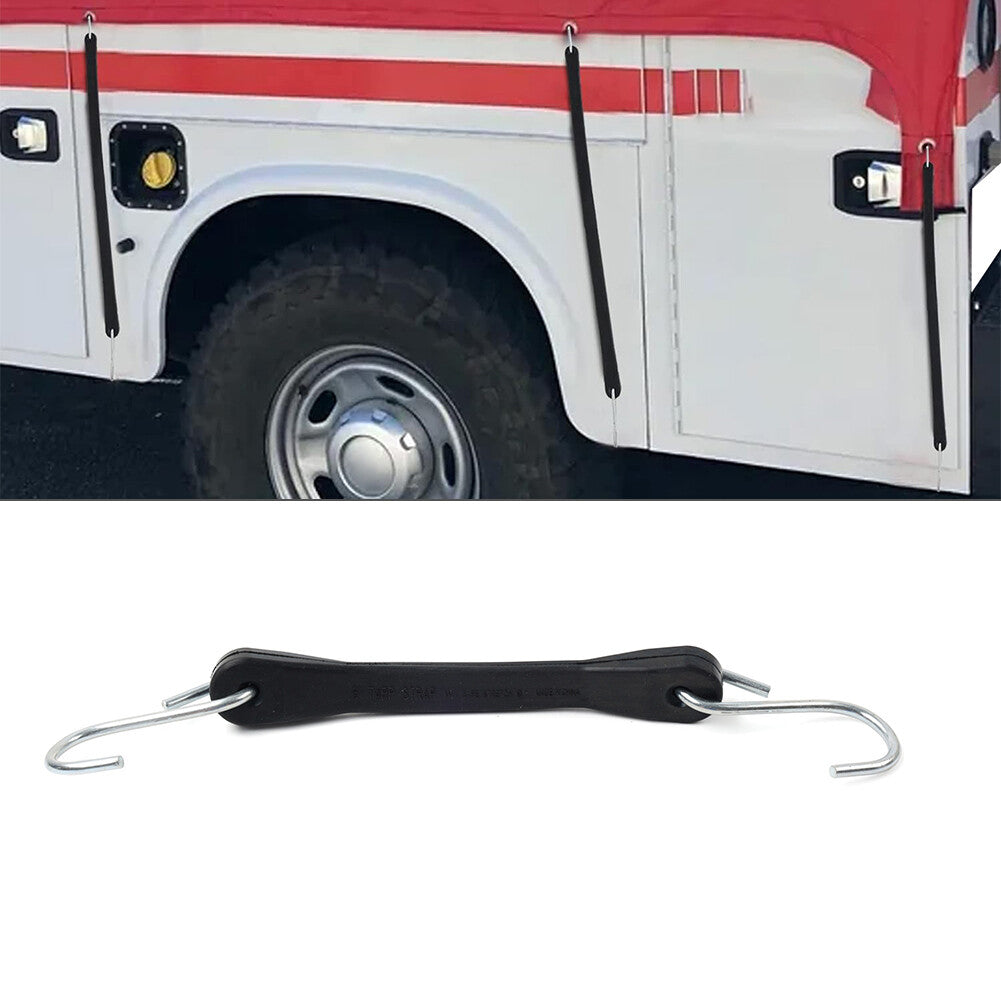 6 Heavy Duty Rubber Tarp Straps Tie Down Cords With Hooks