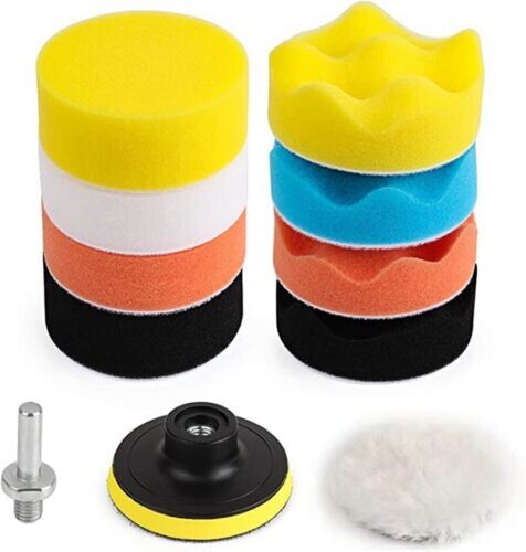 11-Piece 3-inch Car Polishing Pad Polishing Drill Sponge Kit Waxing Foam Polisher