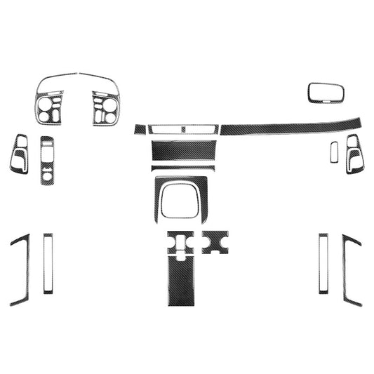 27Pcs Carbon Fiber Interior Full Sets Cover Trim Kit for Honda S2000 2004-2009
