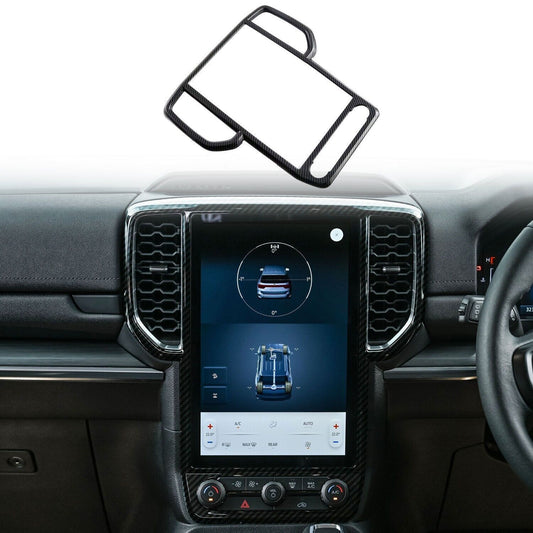 for Ford Ranger 24-2025 Carbon Console Navigation Frame Moulding Cover Trim 1PCS